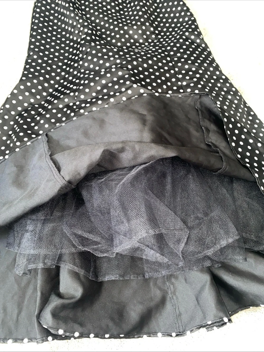 Jessica McClintock Gunne Sax Womens Dress 7 Y2k Black White Polka dots Goth‎